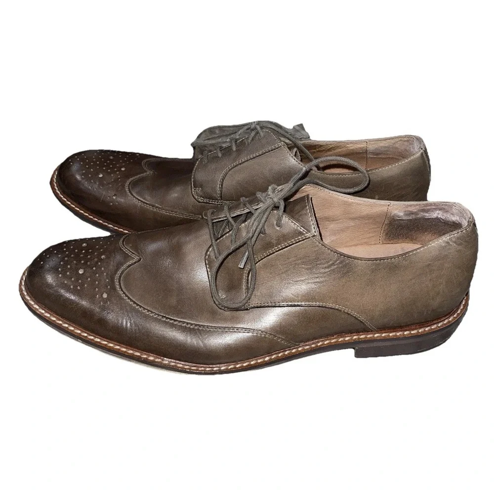 Gordon Rush Men's Oxford Dress Shoes Sz 11.5 Brown Leather Ewan 11203 Heel Wear